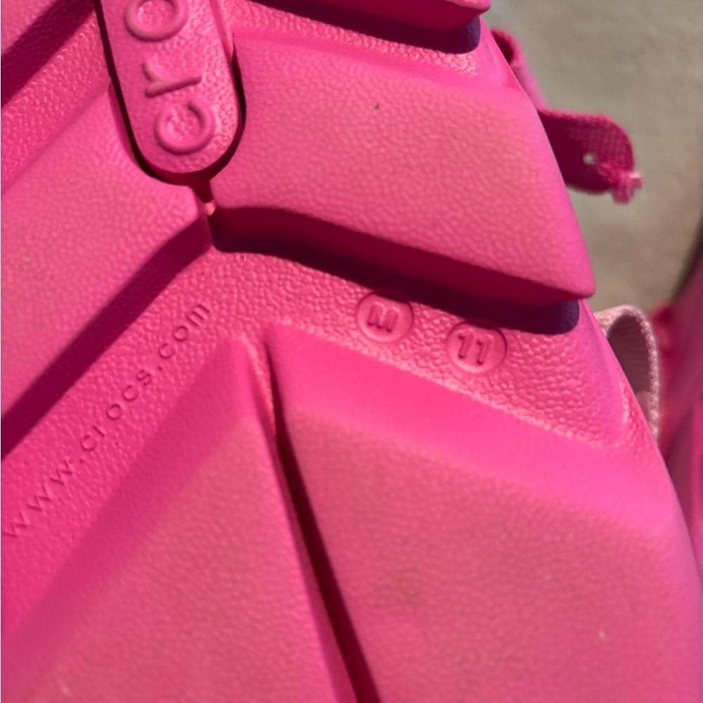CROCS x Post Malone Collab Mules, Size Men’s 11 Womens 9 in vibrant pink, RARE - Picture 5 of 6